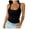 Black, variant on Aayomet Womens Summer Tops Women Rhinestone Fringe Zip Back Sleeveless Round Neck Fitted Crop Tank Tops,White XL