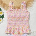 thumbnail image 4 of IROINNID Toddler Baby Girl One Piece Swimsuit Strap Sleeveless Bathing Suit Backless Swimwear Kids Summer Beach Wear2-299T, 4 of 7