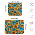 thumbnail image 3 of Dish Drying Mat Kitchen Pad Large Counter Absorbent Dish Mats Drainer Blue Sunglasses Sunflowers, 3 of 8