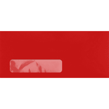 LUXPaper #10 Window Envelopes, 4 1/8 x 9 1/2, Ruby Red, 50/Pack