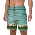 thumbnail image 2 of Uemuo Wood Grain Pattern Mens Swim Trunks Quick Dry Board Shorts with Mesh Lining, Stretch Beach Shorts Quick Dry No-Chafing Board Shorts-X-Large, 2 of 9
