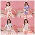 thumbnail image 2 of Traje de pijama de dibujos animados para niños y niñas, ropa de casa con pantalones cortos de manga corta Kawaii de My Melody Kuromi Cinnamoroll, 2 of 4