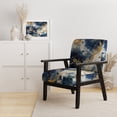 thumbnail image 2 of Designart "Modern Fluid Gold And Blue I" Upholstered Modern & Contemporary Accent Chair and Abstract Arm Chair - Multiple Color & Pattern, 2 of 7