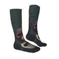 thumbnail image 3 of Picia Women Crew Soft Moisture-wicking Socks Stylish Avian Gathering Pattern Design Cotton Socks, One Size fit All, 3 of 9