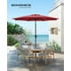 thumbnail image 1 of Sombrilla para Patio, Sombrilla de Mesa de Exterior de 2,75m, con 8 costillas, UPF 50+, Inclinación Doble de 30°, Base no Incluida, para Patio, Jardín, Piscina, Rojo, 1 of 5