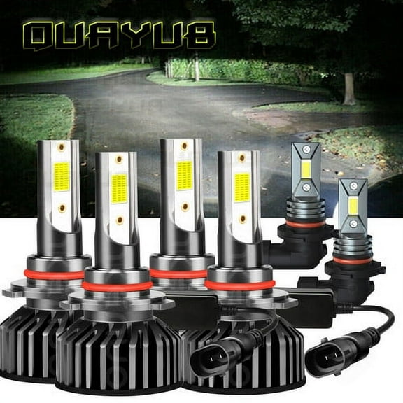 For Dodge Charger SE SRT8 2006-2008 Combo LED Headlight Hi-Low Fog Light Bulbs Kit