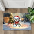thumbnail image 4 of Merry Christmas Woofmas Xmas Noel Shih Tzu Santa Snowman Doormat Lion Dog Lover Gifts Indoor Outdoor Welcome Mat - 13016, 4 of 5