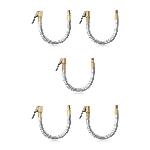 Riwesomey Vástago de válvula de camión universal Kits de inflador de aire de conexión rápida Rosca de extensión Adaptador desinflado Type2 NO2