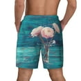 thumbnail image 4 of Haiem Flowers in Glass Vase Mens Swim Trunks with Compression Liner 2 in 1 Swimming Shorts Stretch Swimwear Quick Dry,Board Shorts-Small, 4 of 9