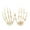 A, variant on Matoen 2 Pcs Halloween Skeleton Hands Plastic Fake Human Hands Realistic Skeleton Hands for Bone Zombie Party Terror Scary Props Halloween Decorations
