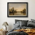 thumbnail image 3 of IDEA4WALL Premium Frame Wall Art Vintage Sunset Horizon Forest Lake Fine Art Nature Wilderness Landscape Illustrations Impressionism Pastel Artwork for Home Decor - 26"x36" Black, 3 of 5