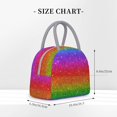 thumbnail image 2 of Balery Rainbow Glitter Bolsa de Almuerzo para Mujeres, Caja de Almuerzo, Bolsa de Almuerzo Pequeña Impermeable, Tote de Almuerzo Reutilizable con Gran Capacidad, 2 of 6