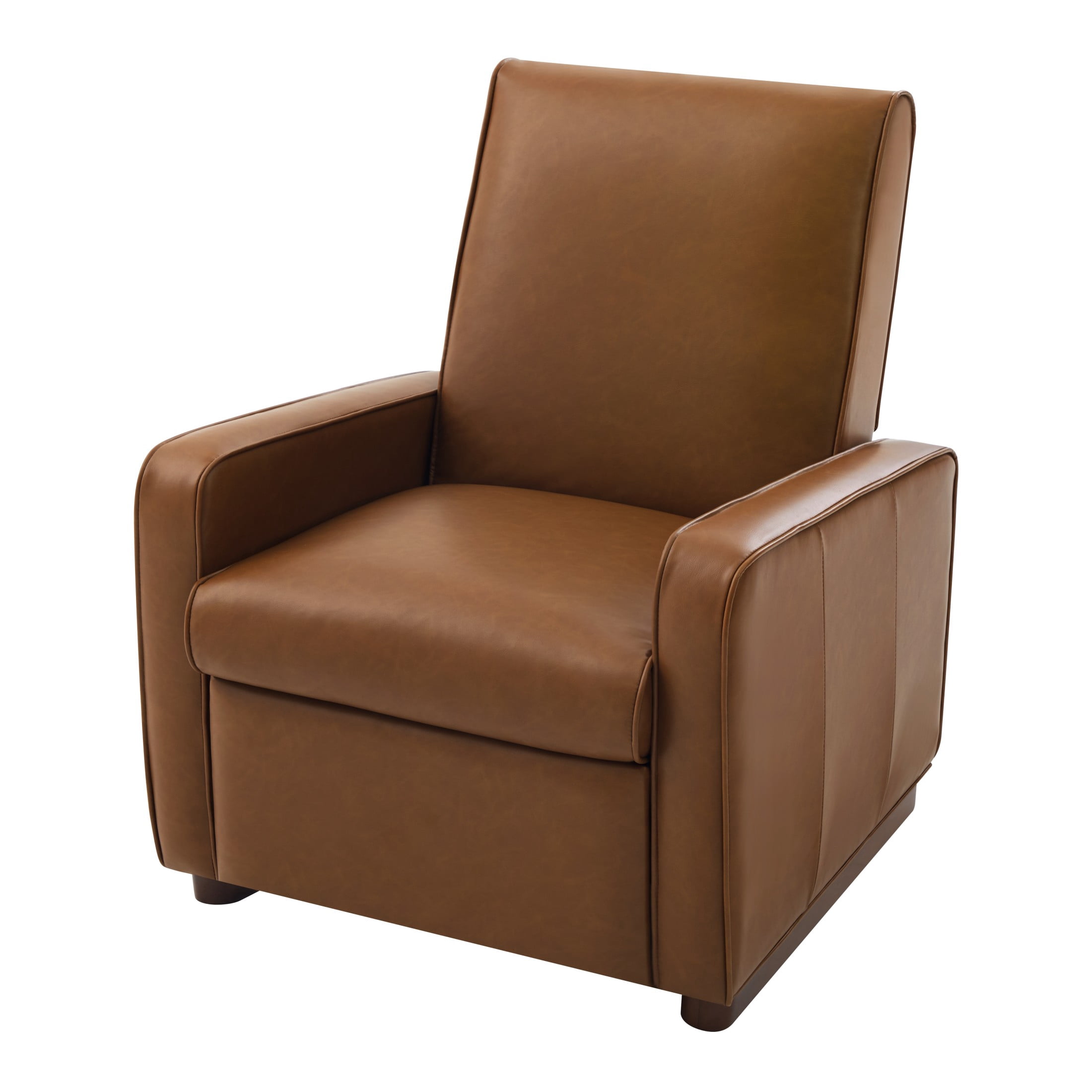 Christopher Knight Home Modern Manual PU Leather Recliner Chair, 2-Position Adjustable Back, Orange