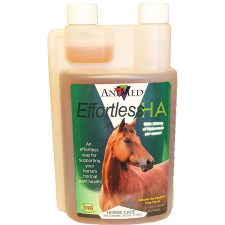 UPC: 0694244901270 | AniMed Effortless HA Nutritional Supplement for Horses | 300 mg of Hyaluronic Acid per ounce | 35.5 oz