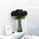 thumbnail image 3 of YZhouD - Ramo de 12 rosas artificiales de seda de tallo largo para decoración del hogar, bodas y fiestas (12 unidades, color negro), 3 of 7
