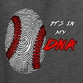 thumbnail image 3 of Wild Bobby, Baseball Fingerprint It's In My DNA, Sports, Unisex Graphic Hoodie Sweatshirt, Heather Black, 3X-Large, 3 of 5