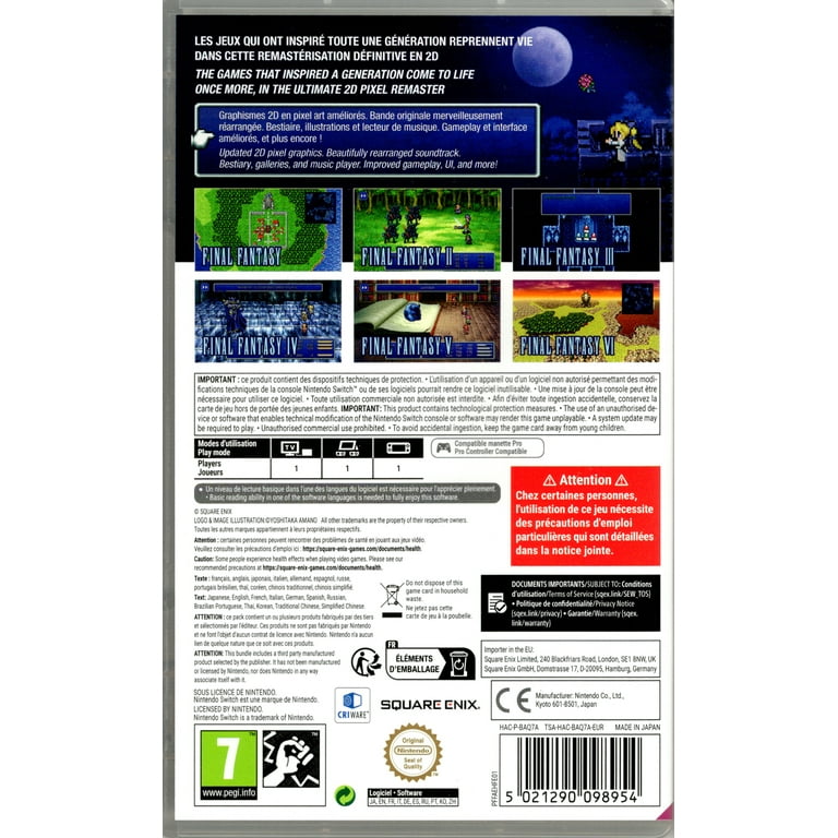 Square Enix Final Fantasy I-VI Anniversary Collection, Pixel Square Enix Final Fantasy I-VI Anniversary Collection, Pixel