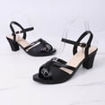thumbnail image 5 of Byworldtasic Chunky Heels for Women Wedding Fashion Sparkly Dressy Shoes Open Toe Ankle Strap Heeled Sandal for Prom Party, 5 of 9