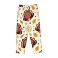thumbnail image 4 of Naloa Fall Turkey Print Women’s Ultra-Soft Comfy Pajama Lounge Pants with Pockets & Drawstring, 4 of 8