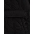 thumbnail image 5 of Female Quilted Jacket Button Down Fall Winter Coats Puffer Padded with Pockets Black L, 5 of 9