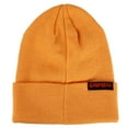 thumbnail image 2 of Garfield Face Character Cuffed Flat Embroidery Logo on Orange Acrylic Knitted Woven Beanie, 2 of 2