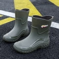 thumbnail image 5 of NexTorq Womens Rain Boots Mid Calf Wellies Thick Sole Waterproof Shoes Non Slip Rubber Footwear Heavy Duty Platform Mud Rainshoes Lightweight Durable Comfort Slip on Outerwear for Outdoor Activity, 5 of 6