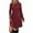 Wine, variant on qolati Sweater Dress for Women Fall Long Sleeve Crewneck High Waist Tunic Dress Elegant Trendy Pleated Flowy A Line Midi Dresses White S