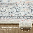 thumbnail image 4 of Lalado Vintage Area Rugs, 5ft x 8ft Washable Area Rugs for Living Room Bedroom Kitchen Indoor Home Decor, Soft Low Pile Non-Slip Carpet, Blue, 4 of 10