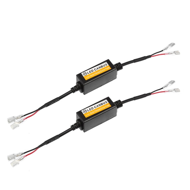 1 Par H1 LED Coche Faro Canbus Decodificador Error Libre Advertencia Resistencias
