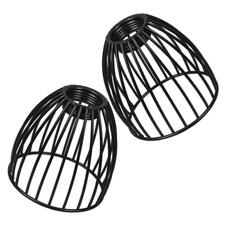 TABLZONE Vintage Lamp Shade Ceiling Light Cover Shade Iron Black 2Pcs