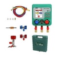 thumbnail image 2 of Manómetro de colector digital de refrigeración Manómetro de freón Manómetro de colector de A/C Conjunto de medidores, 2 of 8