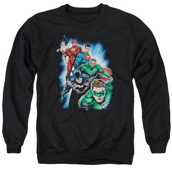 Jla - Heroes Unite - Crewneck Sweatshirt - X-Large