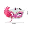 thumbnail image 2 of Unique Bargains Halloween Christmas 1 Pc Ball Princess Half Face Party Mask for Masquerade Party Rose Red, 2 of 4