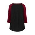 thumbnail image 3 of Tops for Women Crewneck Red Womens Long Sleeve Shirts Womens Basic Tops Women's Winter Tops, 3 of 5