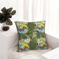 thumbnail image 6 of Pofeuu Surfing Dinosaur Print Double-sided plush pillowcase Square Throw Pillow Covers Pillows Cover for Living Room Bedroom Sofa Couch Cushion Cover（No pillow core）-18"x18", 6 of 7