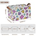 thumbnail image 7 of Yayeee Foldable Storage Basket for Shelves with Handles Waterproof Cloth Bins, Purple Retro Pattern, 7 of 7