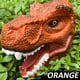 thumbnail image 4 of Yuarrent Máscara de Halloween de látex para Halloween, dinosaurio realista con ajustable, Cosplay para fiesta, detalles de Cosplay, máscara Kits de decoración para fiestas naranja, 4 of 6