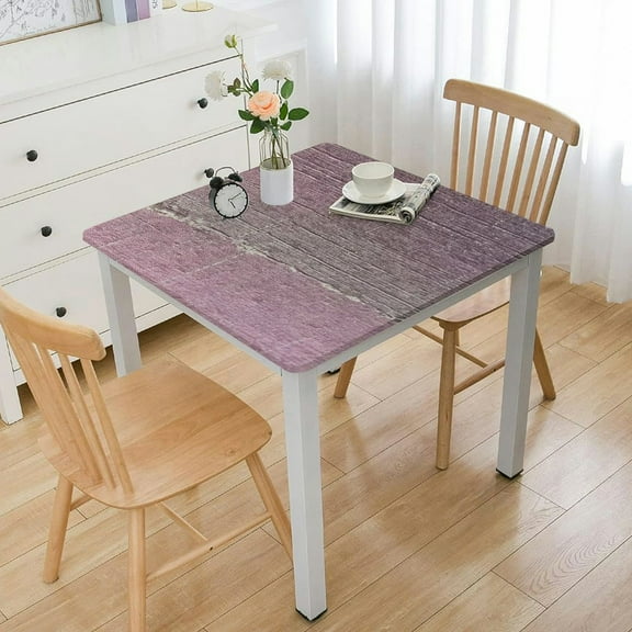 BANET Vinyl Tablecloth,Waterproof,Oilproof, Heavy Duty,Wipeable,Stain-Resistant PVC Table Cloth Rectangle or Square Square Table Cover White