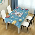 thumbnail image 4 of Yayeee Tablecloths 54" x 54" Rectangle Wrinkle Resistant Party Table Cover, Easter Bunny Pattern, 4 of 8
