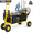 Yellow, variant on Heavy Duty Fishing Cart Beach Wagon, Collapsible Utility Cart with 9.85" Sand Wheels, 550 lbs Capacity, Rod Holders, Umbrella Holder, Storage Pockets, Yellow & Black