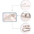 thumbnail image 2 of Juego de 12 piezas de diamantes de imitación, pinzas para el cabello de Metal plateado, pinzas para el cabello de cristal, se adapta a diamantes de imitación para mujeres y niñas, 2 of 5