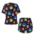 thumbnail image 5 of Lsque Owls And Hearts Women's Short-Sleeved Pajama Set - 2 Piece Soft and Lightweight Sleepwear Set-, 5 of 9