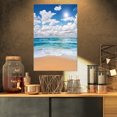 thumbnail image 1 of Bord de Mer Paisible sous Nuages Blancs - Impression sur Toile Moderne, 1 of 3