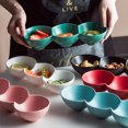 thumbnail image 3 of Round Bowl Ceramic Fruit Dish Salad Storage Container Mini Ceramic Cookware Food Supplement for Home Store (Red), 3 of 8