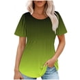 thumbnail image 2 of Fheaev Summer Tops For Women 2024 Fashionable Women'S Casual Short Sleeved Loose Round Neck Printed Top, 2 of 5