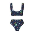thumbnail image 5 of Daiia Dinosaur Astronaut Women's Bikini Set Two Piece Swimsuit High Waisted Bikini Adjustable Straps Bikini Perfect for Beach, Pool, and Summer Vacation-XX-Large, 5 of 9