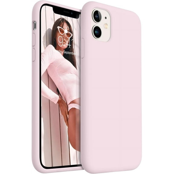 Compatible with iPhone 11 Case, [Food Grade Silicone] Full Body Drop Shockproof Protection with Soft Anti-Scratch Lining Phone Cases for iPhone 11 6.1 inch, Ice Pink