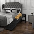 thumbnail image 6 of JERFIT Dog Ramp for High Beds, 74 Inch Pet Stairs Ramp with Non-Slip Carpet, Anti-Slip Surface, Easy Climbing Ramp for Dogs & Cats, Supports Up to 150lbs, Solid Pine Wood, Black, 6 of 8