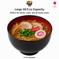 thumbnail image 3 of Authentic Plastic Ramen Bowl Black And Red Lacquered Style Noodle Soup Made In Food Safe Bpa Free Microwave Dishwasher 38 Oz, 3 of 4