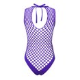 thumbnail image 2 of Aislor Lingerie Résille pour Femmes Body Transparent Monokini une Pièce Maillot de Bain Violet Taille Unique, 2 of 5